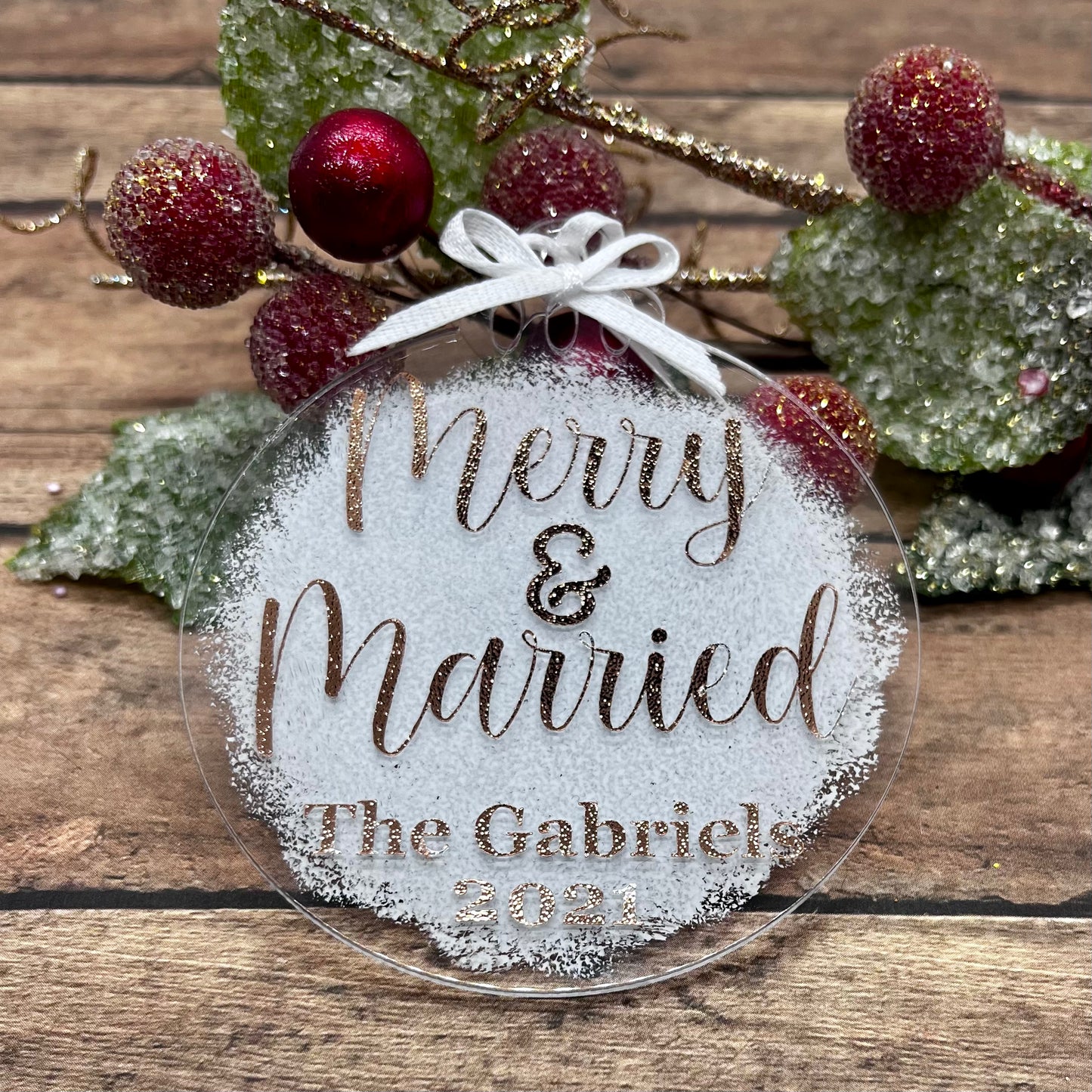 Merry & Married Ornament