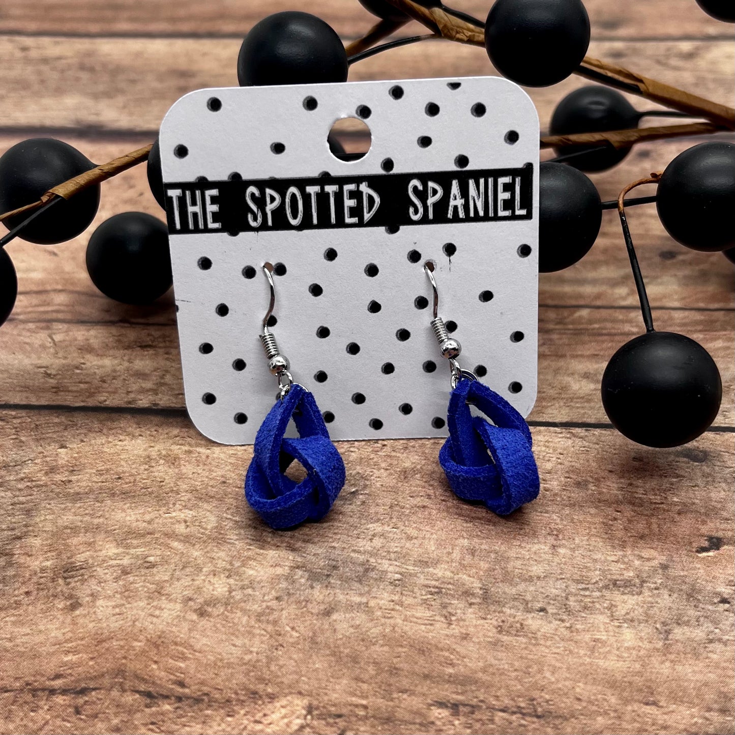 Royal Blue Knot Earrings