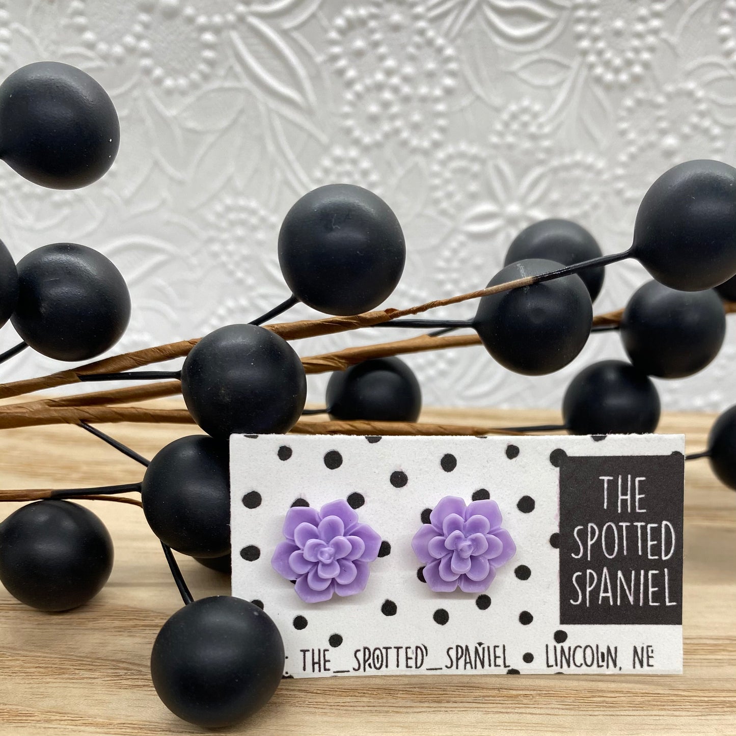 Purple Succulent Stud