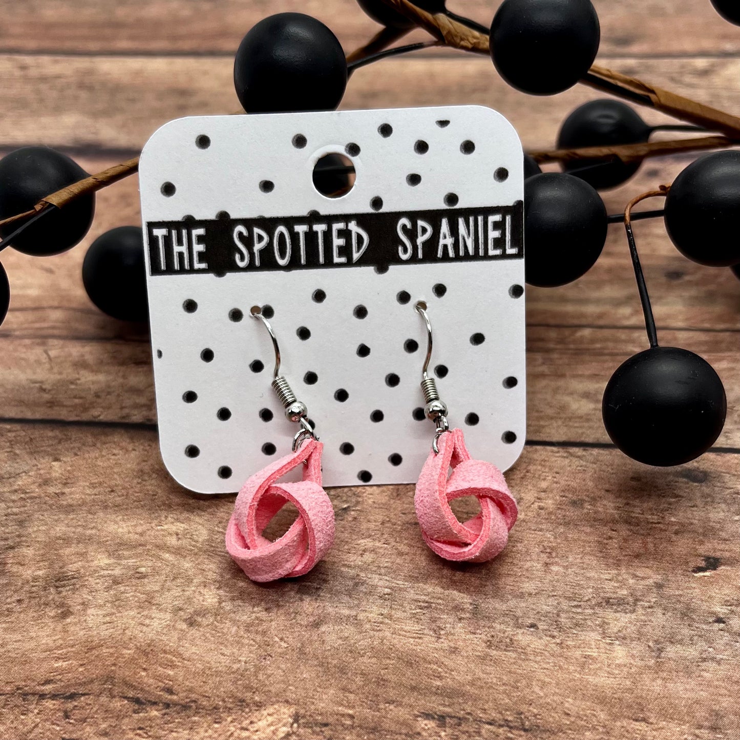 Light Pink Knot Earrings