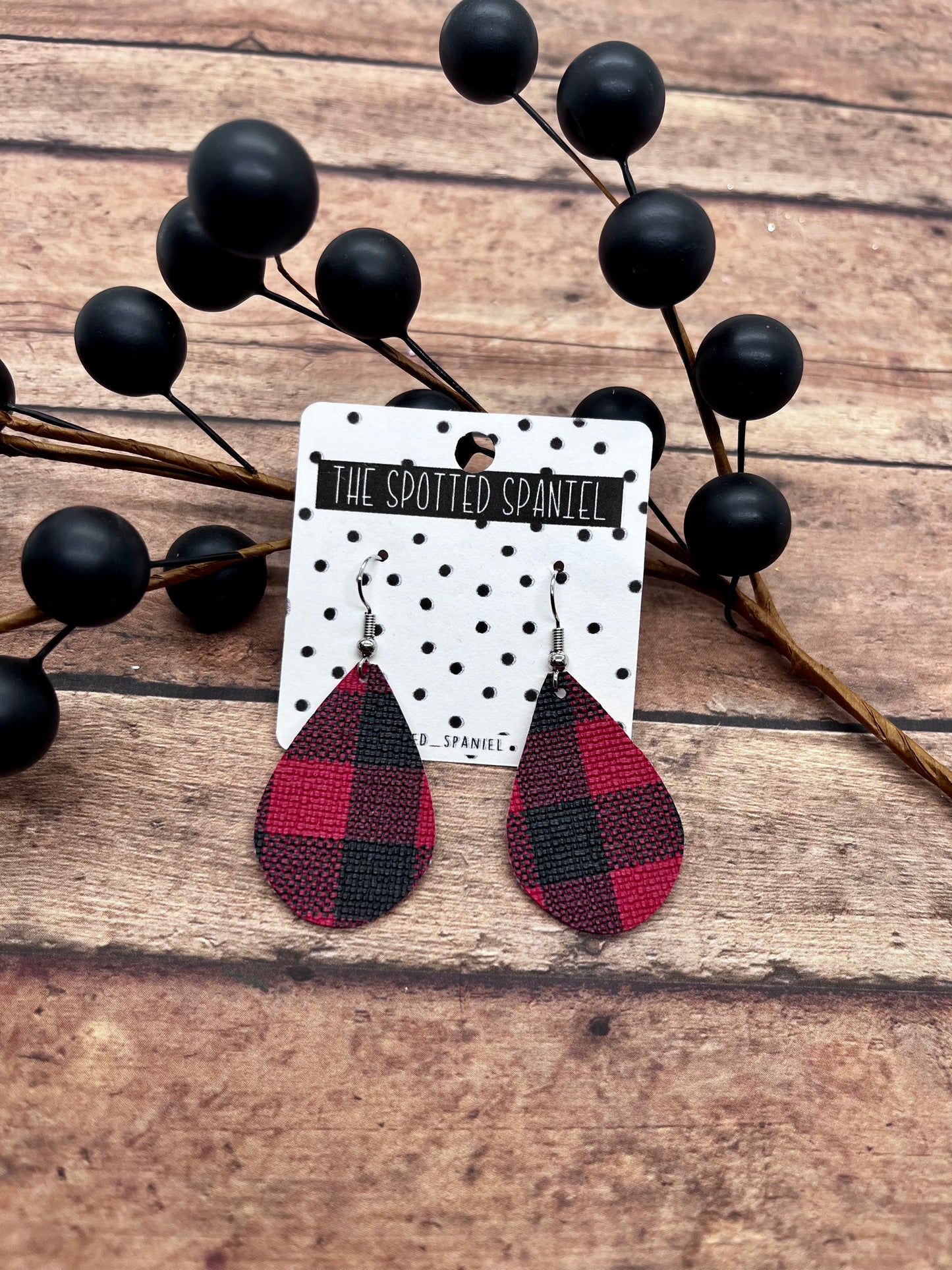 Red Buffalo Plaid Teardrop