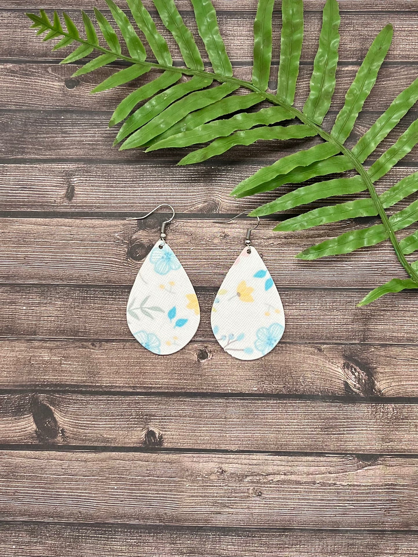 Pastel floral teardrop