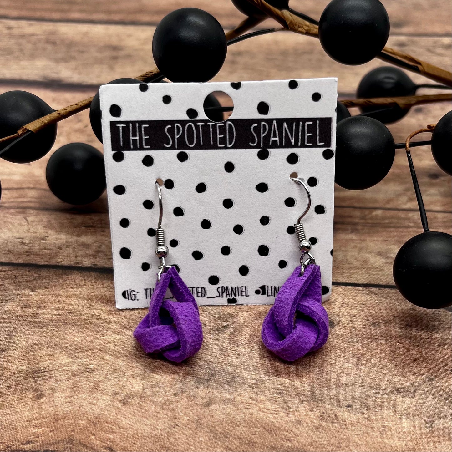 Purple Knot Earrings