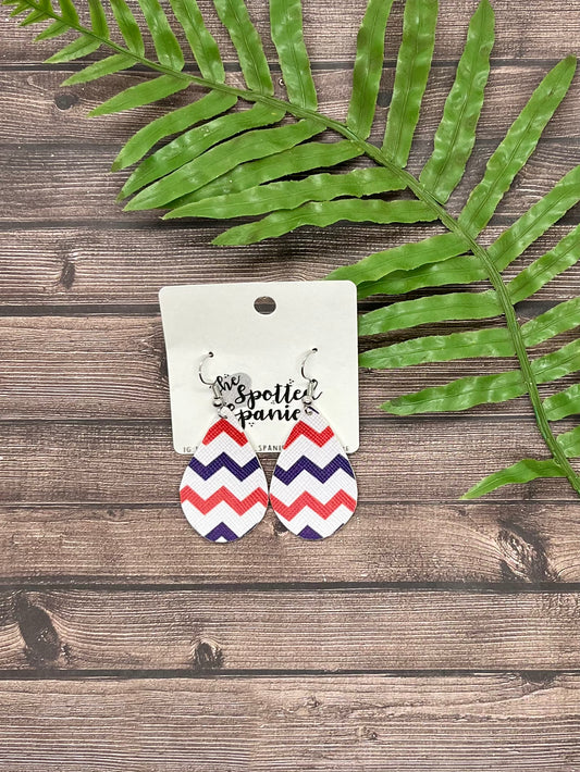 Small Red, White & Blue chevron